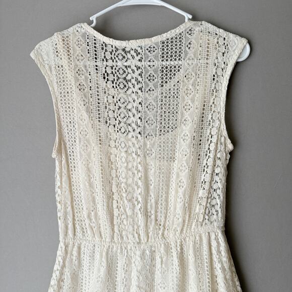 Maurices dress dainty coquette cream ivory lace feminine mini size M - Picture 8 of 9